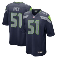 Seattle Seahawks Jared Ivey Nike College Navy Team Game Jersey