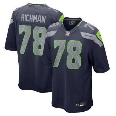 Seattle Seahawks Mason Richman Nike College Navy Team Game Jersey