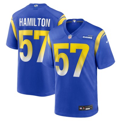 Ty Hamilton Los Angeles Rams Nike Team Game Jersey - Royal