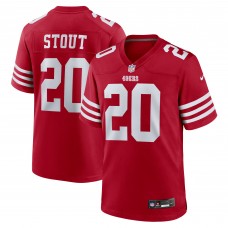 San Francisco 49ers Upton Stout Nike Scarlet Team Game Jersey