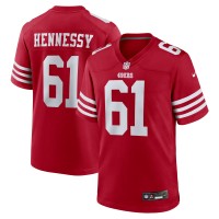 San Francisco 49ers Matt Hennessy Nike Scarlet Team Game Jersey