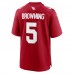 Arizona Cardinals Baron Browning Nike Cardinal Team Game Jersey