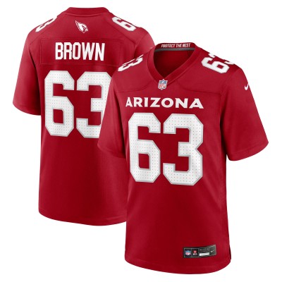Arizona Cardinals Evan Brown Nike Cardinal Team Game Jersey