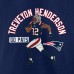 New England Patriots TreVeyon Henderson Navy Player Illustrative Pack T-Shirt