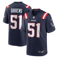 New England Patriots Jack Gibbens Nike Navy Team Game Jersey