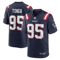 New England Patriots Khyiris Tonga Nike Navy Team Game Jersey