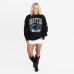 Женская Seattle Seahawks Gameday Couture Black Oversized Victory Lane Black Label Premium Fleece Sweatshirt
