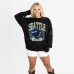 Женская Seattle Seahawks Gameday Couture Black Oversized Victory Lane Black Label Premium Fleece Sweatshirt