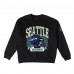 Женская Seattle Seahawks Gameday Couture Black Oversized Victory Lane Black Label Premium Fleece Sweatshirt