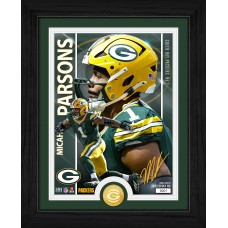 Green Bay Packers Micah Parsons Highland Mint 13 x 16 Bronze Coin Photo Mint