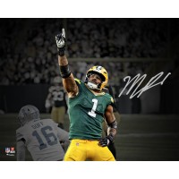 Micah Parsons Green Bay Packers Autographed Fanatics Authentic 16 x 20 First Packers Sack Spotlight Photograph
