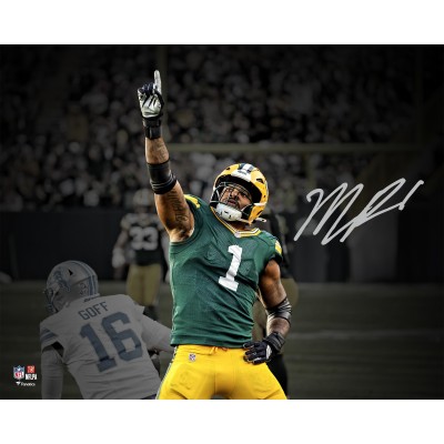 Micah Parsons Green Bay Packers Autographed Fanatics Authentic 16 x 20 First Packers Sack Spotlight Photograph