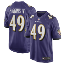Джерси Baltimore Ravens Jay Higgins IV Nike Purple Team Game Джерси Baltimore Ravens Jay Higgins IV Nike Purple Team Game