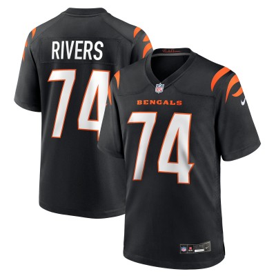 Cincinnati Bengals Jalen Rivers Nike Black Team Game Jersey