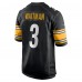 Pittsburgh Steelers Corliss Waitman Nike Black Team Game Jersey