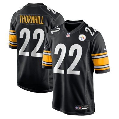 Pittsburgh Steelers Juan Thornhill Nike Black Team Game Jersey