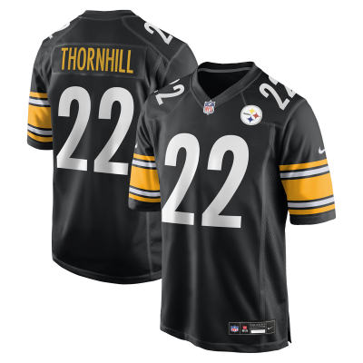 Джерси Pittsburgh Steelers Juan Thornhill Nike Black Team Game