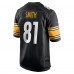 Pittsburgh Steelers Jonnu Smith Nike Black Team Game Jersey