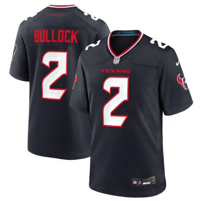 Игровая джерси Houston Texans Calen Bullock Nike Navy Team Game