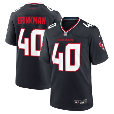 Игровая джерси Houston Texans Austin Brinkman Nike Navy Team Game