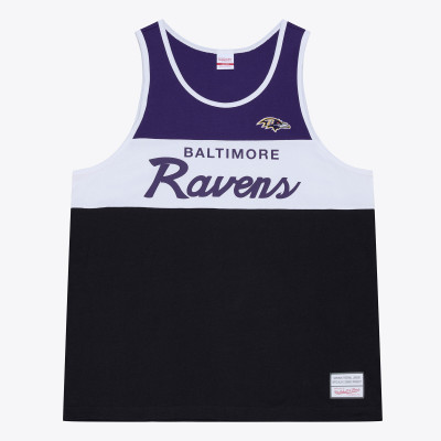 Baltimore Ravens Mitchell & Ness Black/Purple Head Coach Tank Top