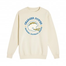 Unisex Los Angeles Chargers The Wild Collective Cream Charger Power Fleece Sweatshirt