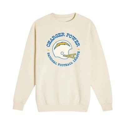 Unisex Los Angeles Chargers The Wild Collective Cream Charger Power Fleece Sweatshirt