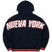 New York Giants x Brigade Navy Nueva York Full-Zip Hoodie