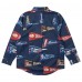New York Giants x Brigade Navy Vintage Pennant Button-Up Long Sleeve Shirt
