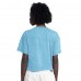 Женская Super Bowl LX Starter Light Blue Jumpshot Boyfriend Cropped Tri-Blend T-Shirt