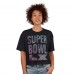 Женская Super Bowl LX G-III 4Her by Carl Banks Black Play Ball Oversized Rhinestone Cropped T-Shirt Женская Super Bowl LX G-III 4Her by Carl Banks Black Play Ball Oversized Rhinestone Cropped T-Shirt