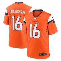 Denver Broncos Jeremy Crawshaw Nike Orange Team Game Jersey