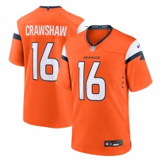 Denver Broncos Jeremy Crawshaw Nike Orange Team Game Jersey