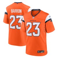 Denver Broncos Jahdae Barron Nike Orange Team Game Jersey
