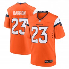Denver Broncos Jahdae Barron Nike Orange Team Game Jersey