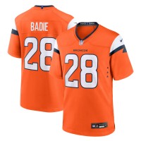 Denver Broncos Tyler Badie Nike Orange Team Game Jersey
