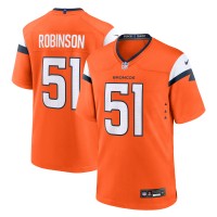 Denver Broncos Que Robinson Nike Orange Team Game Jersey