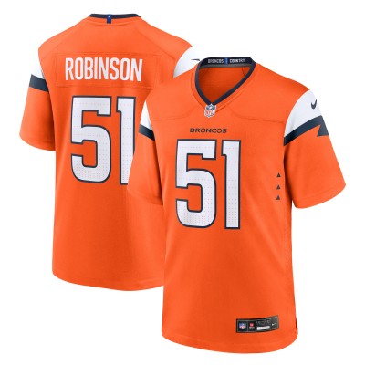 Denver Broncos Que Robinson Nike Orange Team Game Jersey
