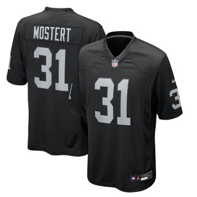 Las Vegas Raiders Raheem Mostert Nike Black Team Game Jersey