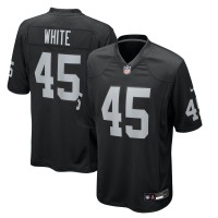 Las Vegas Raiders Devin White Nike Black Team Game Jersey
