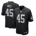 Las Vegas Raiders Devin White Nike Black Team Game Jersey