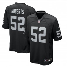 Las Vegas Raiders Elandon Roberts Nike Black Team Game Jersey