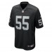 Las Vegas Raiders Cody Lindenberg Nike Black Team Game Jersey