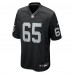 Las Vegas Raiders Alex Cappa Nike Black Team Game Jersey