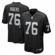 Las Vegas Raiders Caleb Rogers Nike Black Team Game Jersey