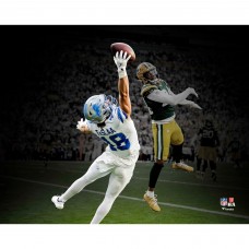 Isaac TeSlaa Detroit Lions Unsigned Fanatics Authentic 2025 Week 1 One-Hand Catch Photograph