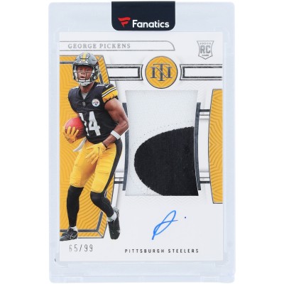 George Pickens Pittsburgh Steelers Autographed 2022 Panini National Treasures Dual-Color RPA #172 #65/99 Rookie Card
