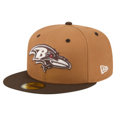 Бейсболка Baltimore Ravens New Era Light Brown/Dark Brown Two-Tone Walnut 59FIFTY