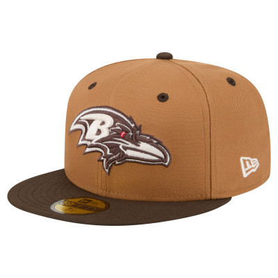 Бейсболка Baltimore Ravens New Era Light Brown/Dark Brown Two-Tone Walnut 59FIFTY