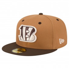 Бейсболка Cincinnati Bengals New Era Light Brown/Dark Brown Two-Tone Walnut 59FIFTY